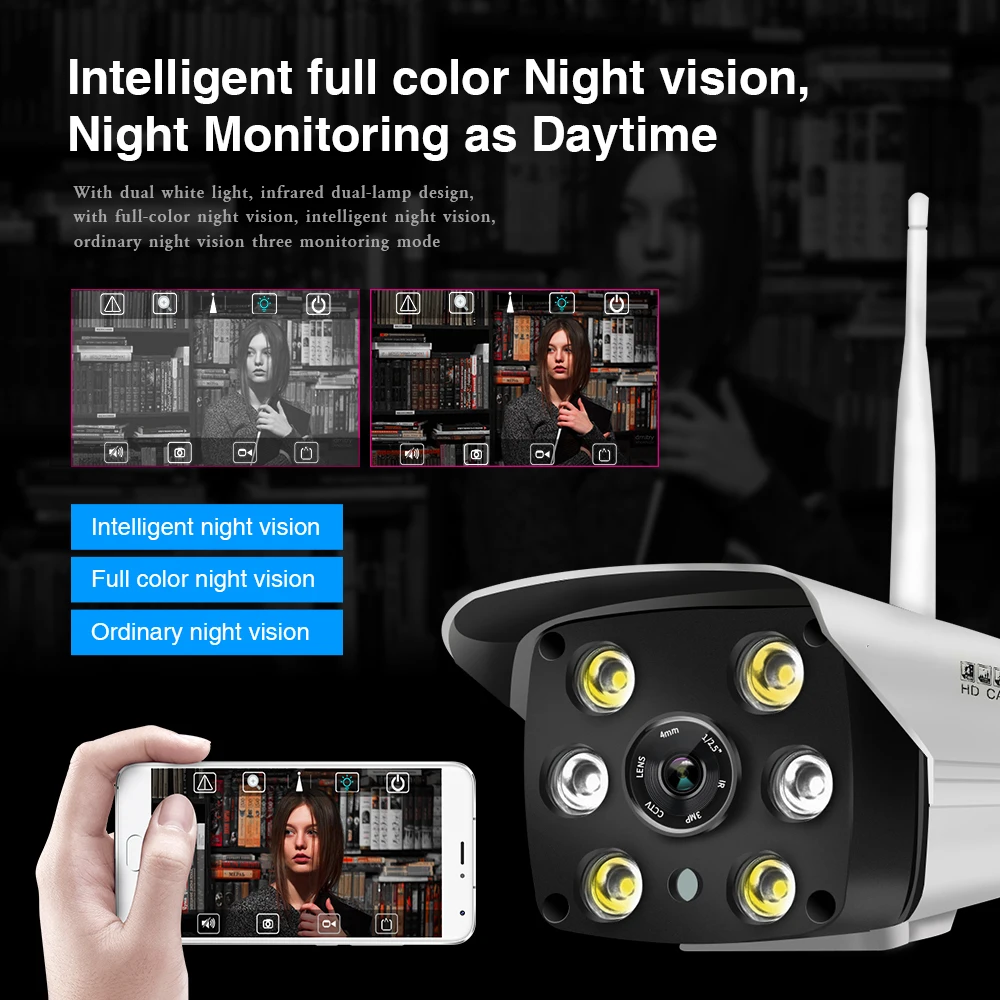 ZGWANG 1080P Waterproof Wifi Camera 2MP Wireless IP Camera HD Wifi Surveillance Outdoor Camera ZGWANG 1080P Waterproof Wifi Camera 2MP Wireless IP Camera HD Wifi Surveillance Outdoor Camera