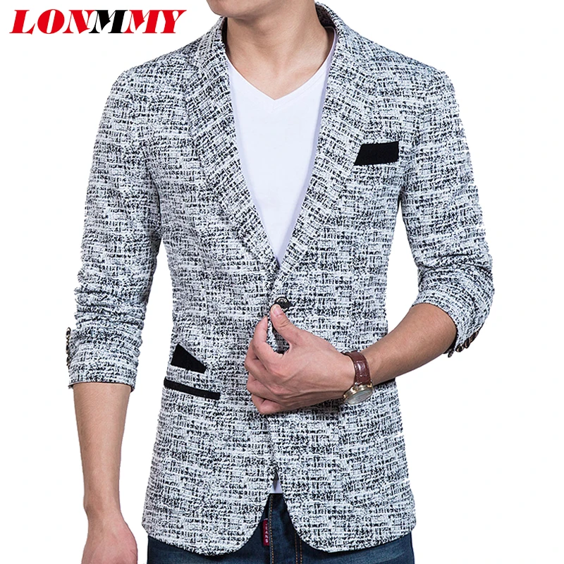 LONMMY 2017 Wedding dress men blazer Two button Unique mens blazers