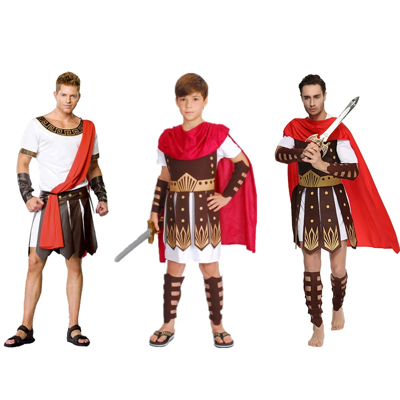 ROMAN SOLDIER PLUS SIZE GLADIATOR WARRIOR ADULT MENS DRESS UP HALLOWEEN COSTUME