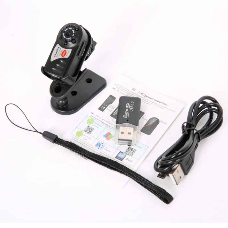 Wifi мини Q7 камера 480P DV DVR беспроводная камера инфракрасного ночного видения новая мини видеокамера рекордер