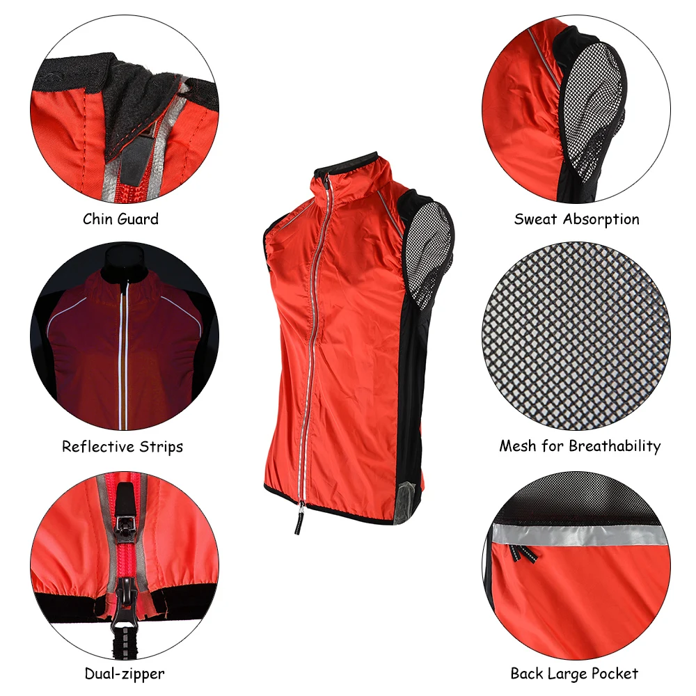 Высокое качество Мужская Светоотражающая одежда велосипедная куртка без рукавов Одежда велосипедная жилетка ветрозащитная MTB велосипедная дышащая одежда