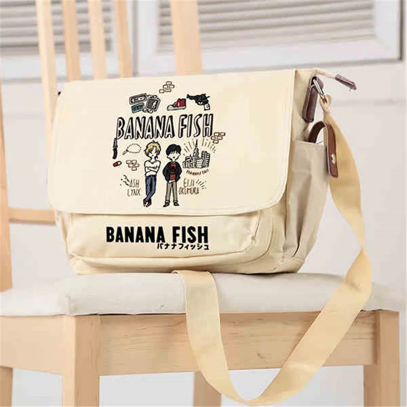 

Banana Fish Anime Men's Women's Satchel Bags Fashion Ash Lynx Canvas Messenger Bag