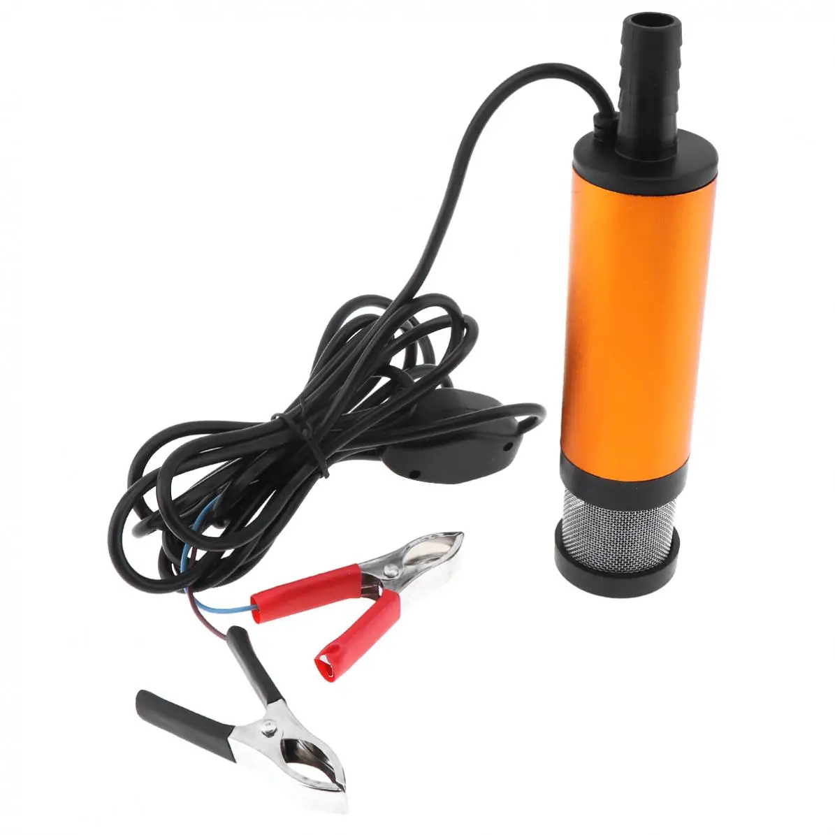 Liga de Alumínio Óleo com 2 Auto Carro Elétrico Bomba Submersível dc 12 v Combustível Água Transferência Jacaré Clipes 17 Automóveis e motos