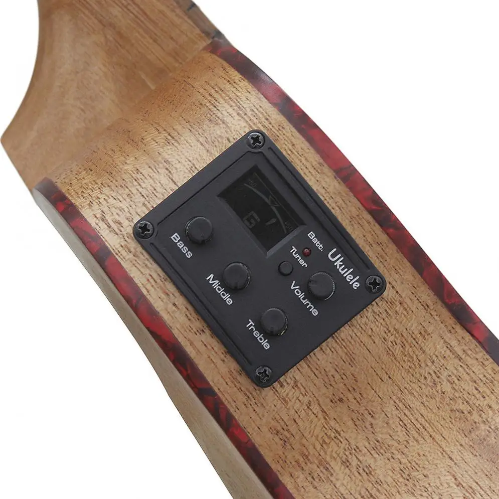 24-Inch Electric Acoustic Ukulele with Built-in EQ Pick-up