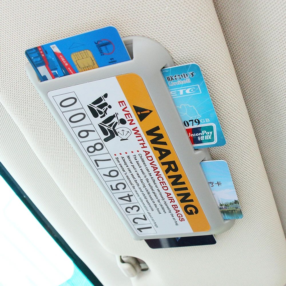 

Car Sun Visor Card Holder Parking card for Skoda rapid a5 a7 YETI Superb Citigo Fabia Octavia 2 CitiJet MissionL