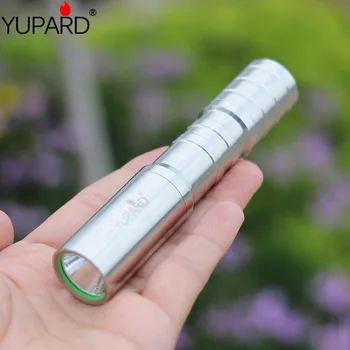 

YUPARD 500Lm Q5 LED Torch Light LED Flashlight Stainless Shell 18650 rechargeable battery outdoor sport camping fishing