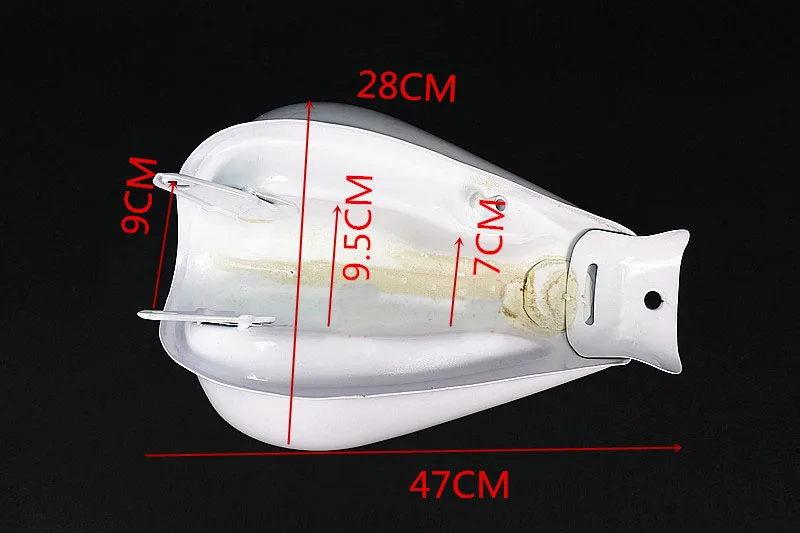 Чистый белый DIY модифицированный газовый бензиновый топливный бак для