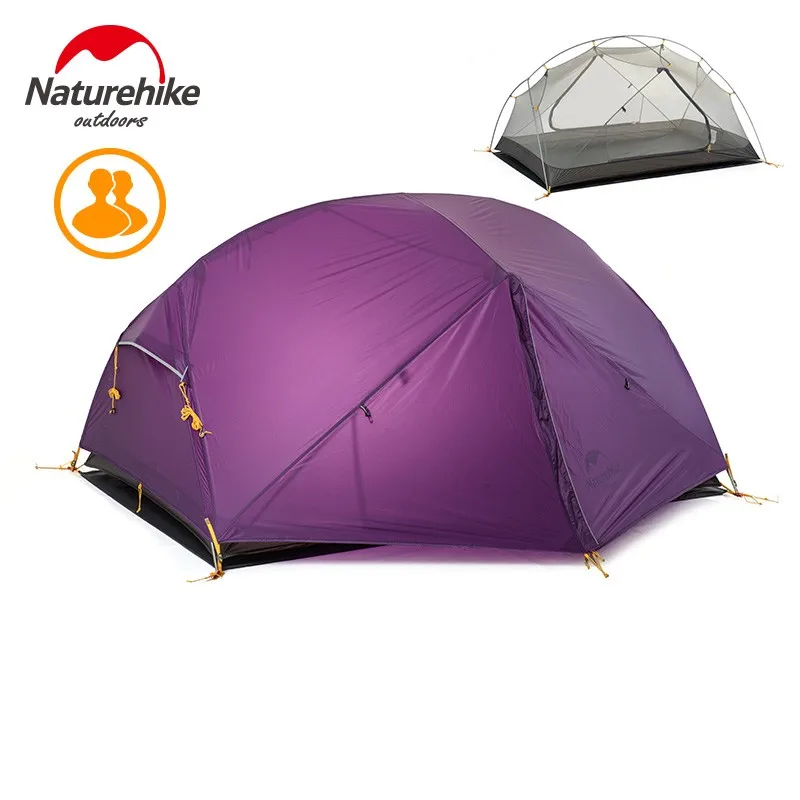 DHL Бесплатная доставка Naturehike Mongar 2 палатка двухслойная Водонепроницаемая
