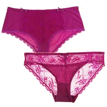 Женское нижнее белье розового цвета женские трусики кружевные брюки S/M/L/XL