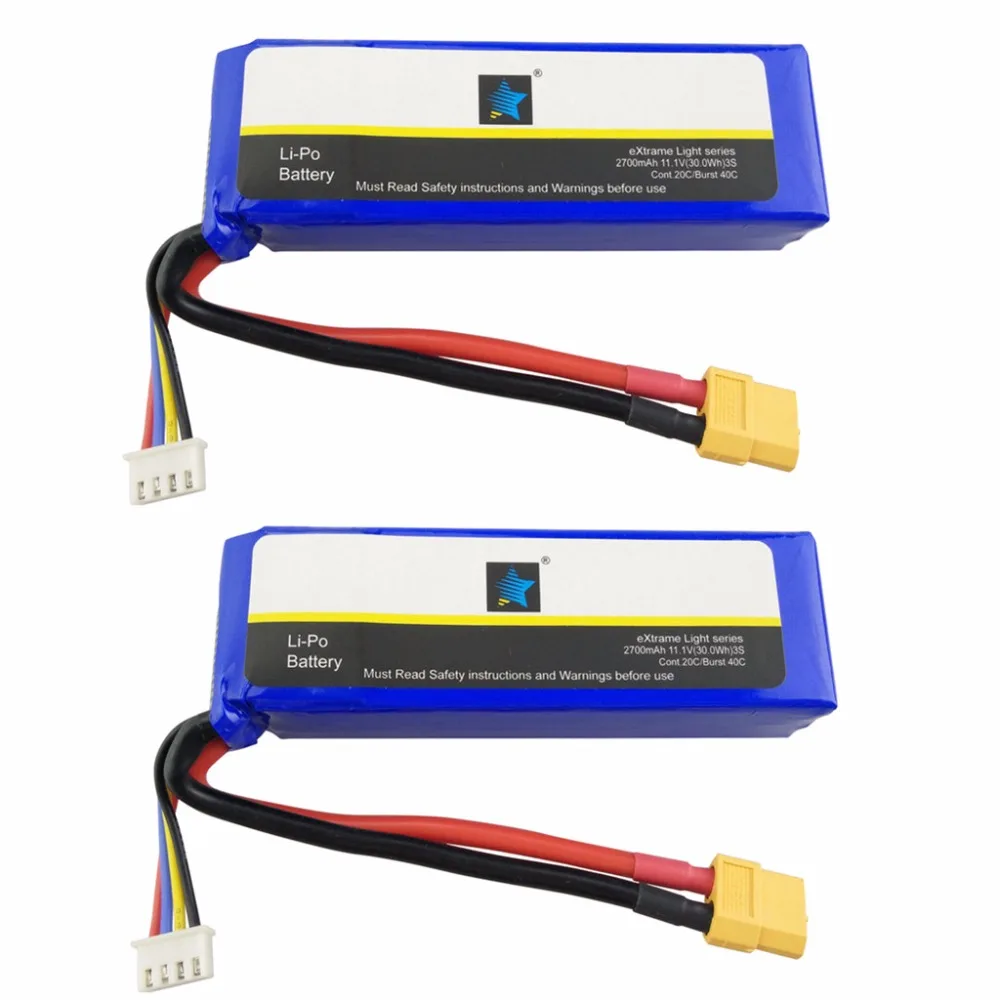 

2PCS 11.1V 2700mah for Cheerson CX-20 CX20 GPS brushless quadcopter lithium battery XT60 aircraft head high rate lithium battery
