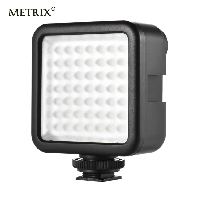 Mini LED Video Light on Camera with 3 Hot Shoe for DSLR