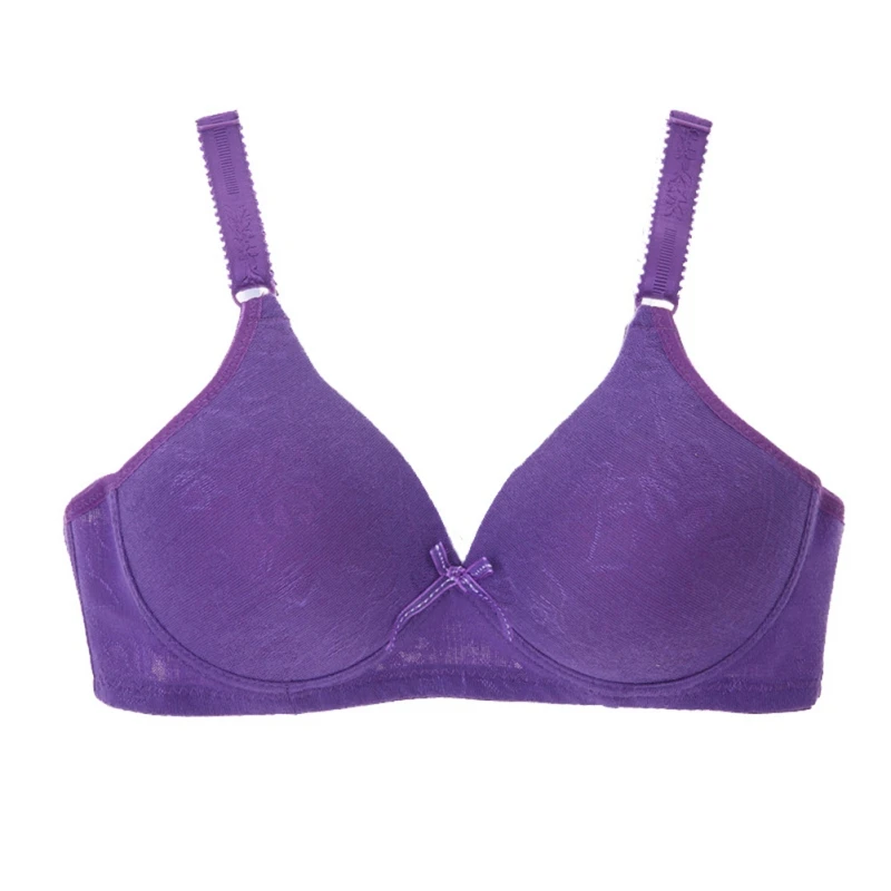 

Female Sexy Lingerie Bralette Comfy Wireless Seamless 3/4 Cup Women's Bra Solid Color One-Piece Push Up bow Bras for Women