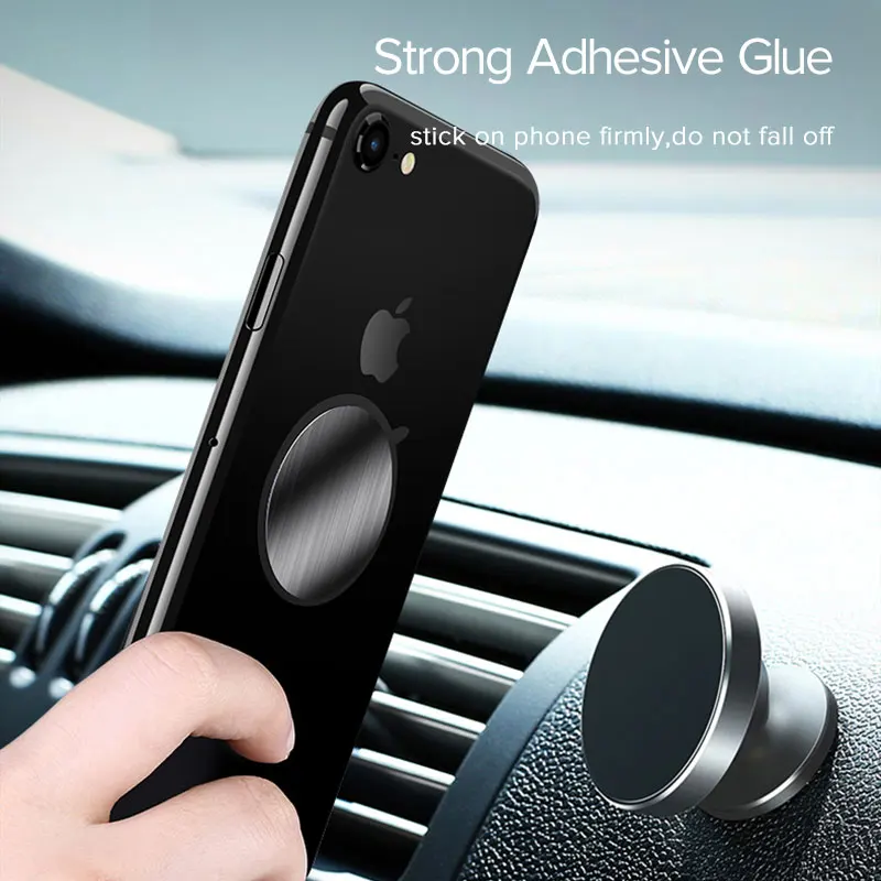 SUPTEC 10 حزمة المعادن لوحة القرص ل المغناطيسي سيارة حامل رقائق حديدية ملصقا ل المغناطيس حامل هاتف المحمول سيارة الهواء جبل حامل