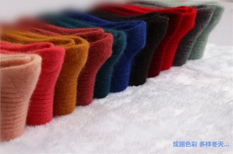 Высококачественные толстые зимние носки 50% шерстяные носки женские махровые носки однотонные толстые зимние носки женские носки calcetines de lana