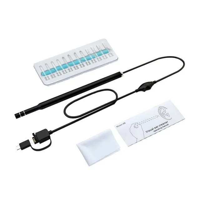 6 LEDs HD Visual Ear Canal Cleaning Tool Ear Pick 0.3 MP Camera Scope Earwax Removal Inspection Camera Endoscope Kit
