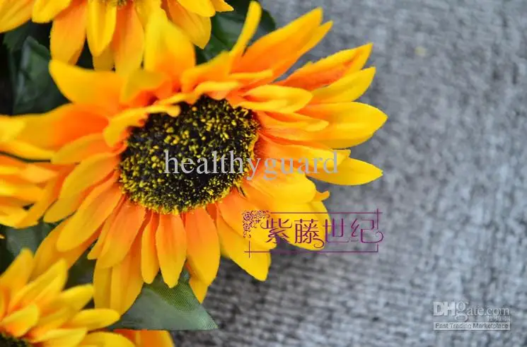 Simulation SunFlower 14 heads Sunflowers Artificial Silk Flowers Home Garden Decor 30pcs 20pcs