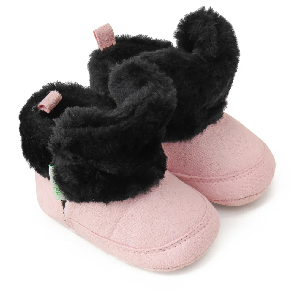Детская обувь для новорожденных; обувь для малышей; ботинки для маленьких мальчиков и девочек с бантом; теплая шерстяная обувь; обувь из телячьей кожи; зимние кроссовки