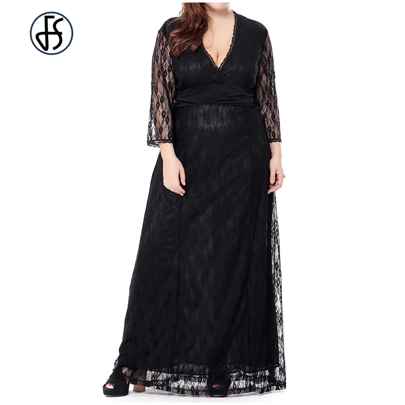 fs plus size dress evening maxi black beige lace dresses big large fs plus size dress evening maxi black beige lace dresses big large