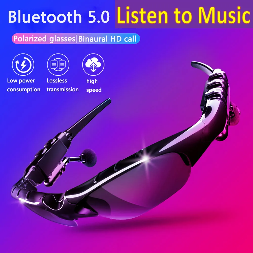 Smart Stereo Bluetooth Sunglasses Men 3D Polarized glasses Bluetooth multi-function stereo car outdoor hands-free Music glasses