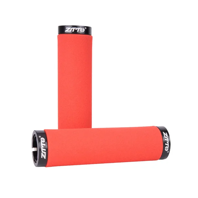 Горячая Акция 1 пара Губка Прочный противоударный Анти-слип Захваты для MTB горный велосипед складной Велосипедный спорт велосипед с фиксированной передачей BMX с бар разъем - Цвет: red AG36