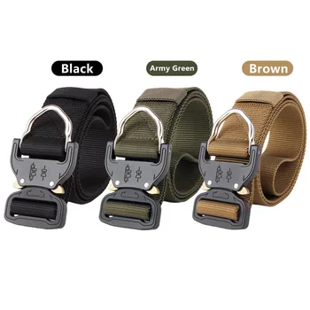 

125cm* 3.8cm Mens Nylon Tactical Belt Military Nylon Belt Outdoor multifunctional Training Belt High Quality Strap ceintures