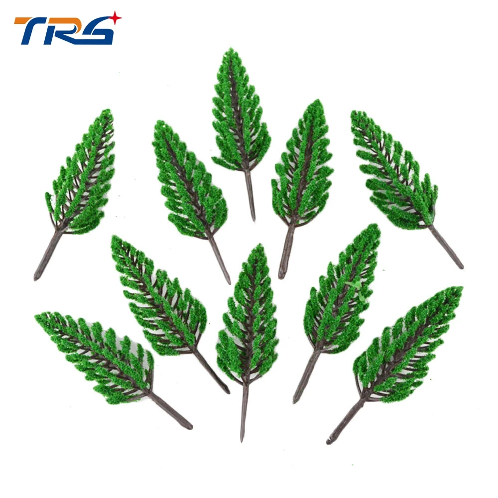 1:75 11cm SCALE Top selling plastic green Roadside trees 