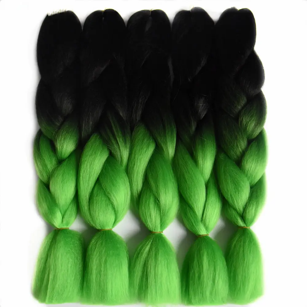Feilimei Омбре плетение волос для наращивания 24 дюйма 100 г большие синтетические косы синий/зеленый/коричневый/Блонд/серый/розовый/фиолетовый вязанные волосы