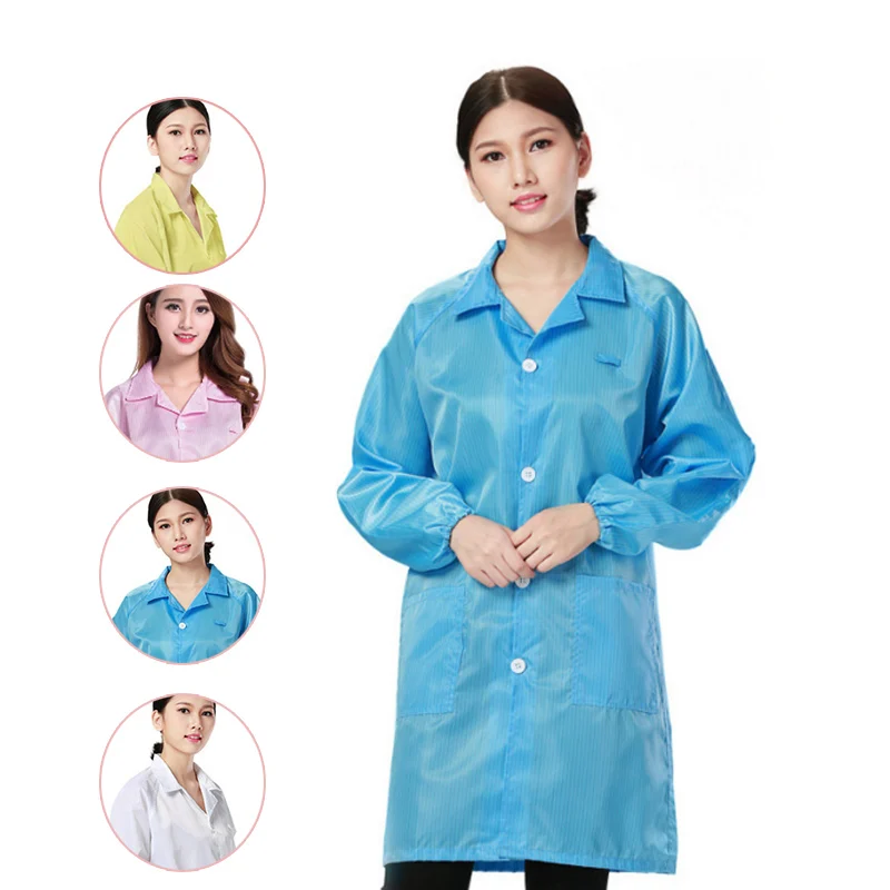 

Unisex Medical Clothing Dustproof Anti-static Clothes Work Wear Coat Long Sleeve Men Women Working Uniform Dropshipping