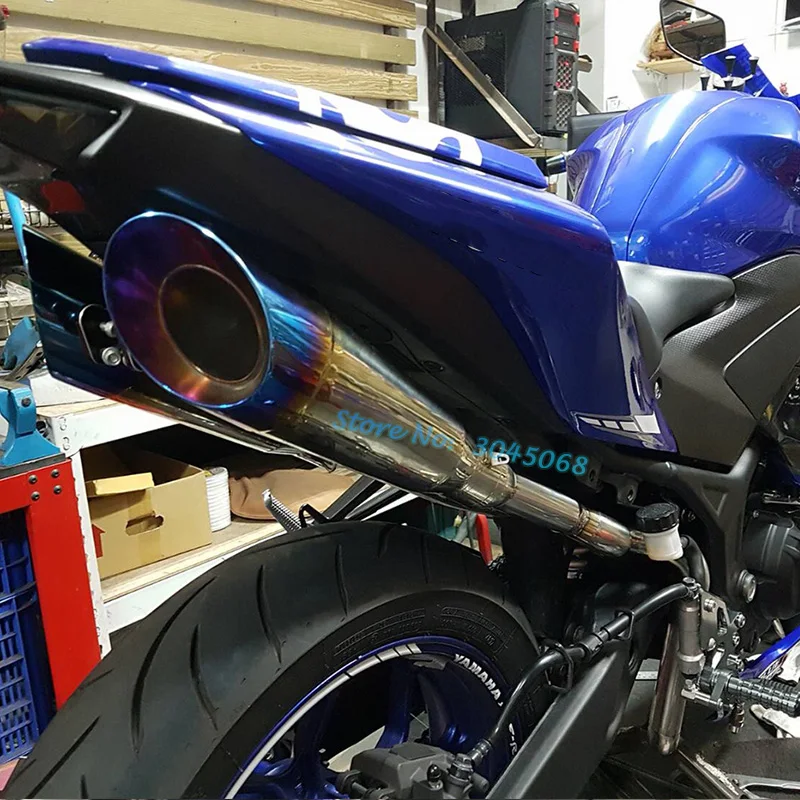 R3 мотоцикл полная система выхлопа Escape Slip-on для Yamaha R25 YZF-R3 Модифицированная мотоциклетная Передняя Соединительная труба глушитель