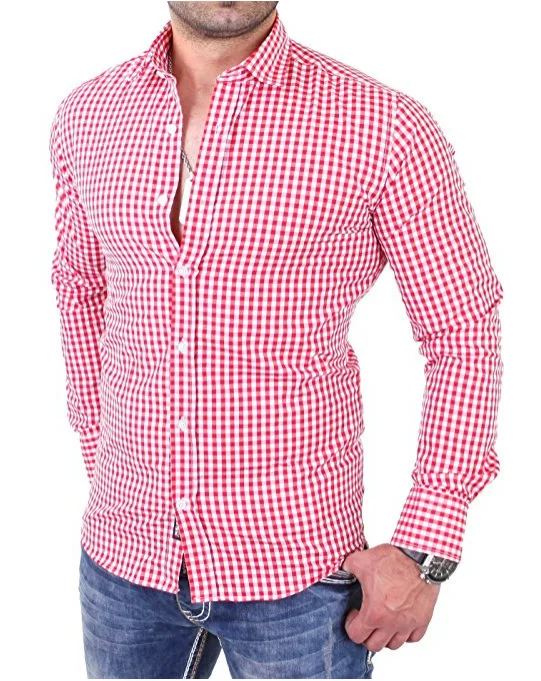 Бренд 2018 модная мужская рубашка с длинными рукавами Топы клетчатая рубашка модная мужская s Мужская классическая рубашка тонкая мужская