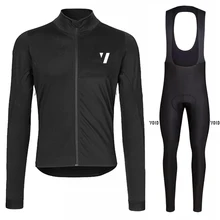 2018 winter thermal fleece long sleeve set Underarm professional ventilation design bicicleta mtb Pro team ropa hombre de marca