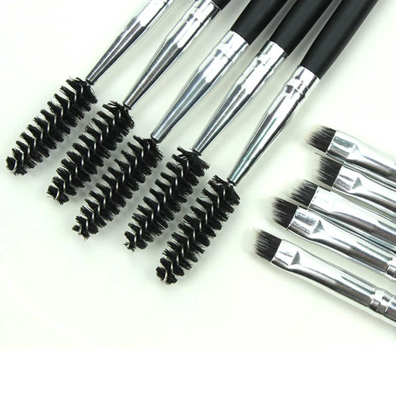 

12.cm 1 pcs Black Color Double Sided Ended Eyebrow Makeup Wand Brow Shaping Angled Eyelash Brushes