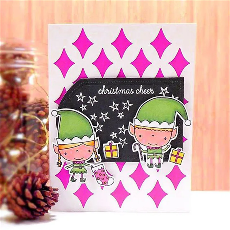 

Eastshape Xmas Stamp and Dies Christmas Tree Snowman Metal Clear Stamps Cutting Dies Scrapbooking DIY Card Dies Cuts