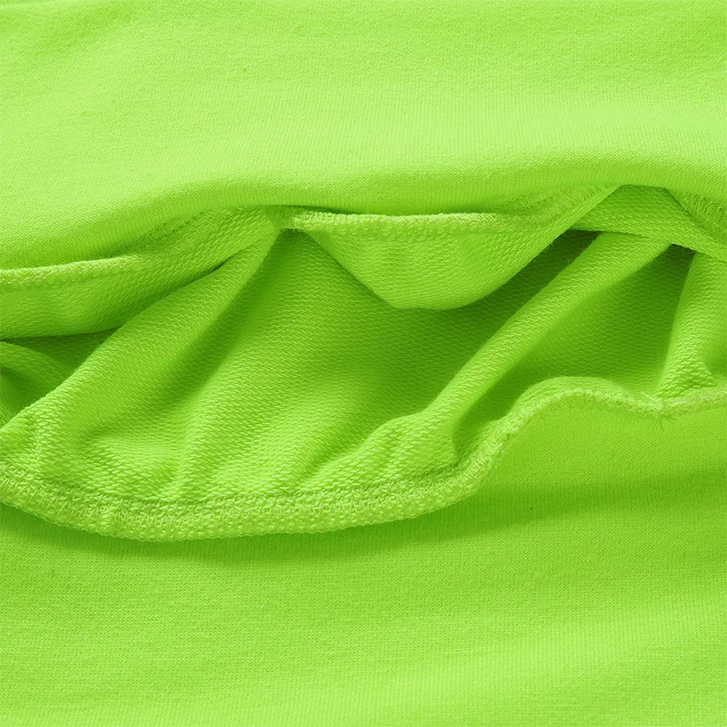 Свободные повседневные топы с длинным рукавом и капюшоном с буквенным принтом, флуоресцентный зеленый свитшот с капюшоном, осень зима Женская мода GRNSHTS