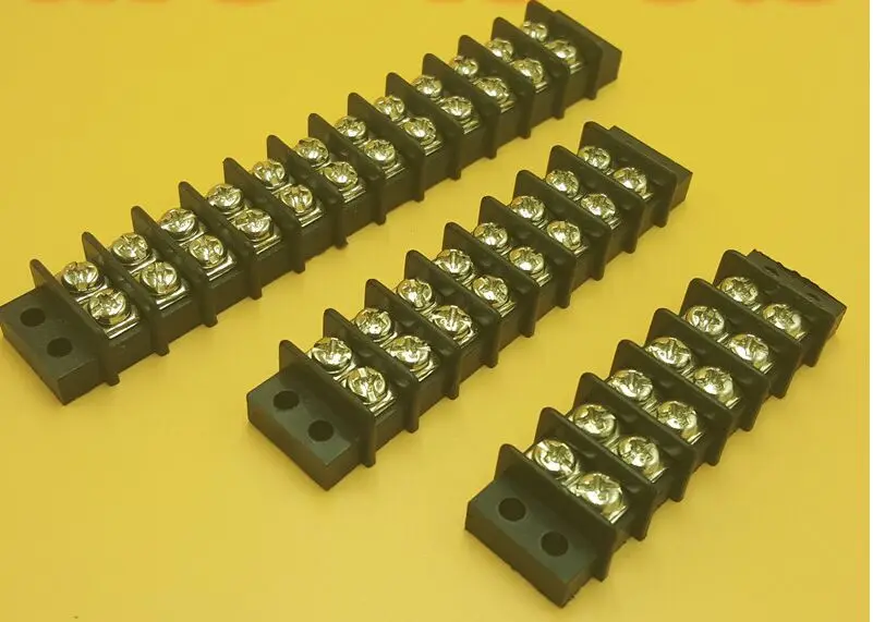Terminal Blocks barrier 9.5mm pitch Dual 1 12 Position 32A 450V 2 24P 5PCSin Terminal Blocks