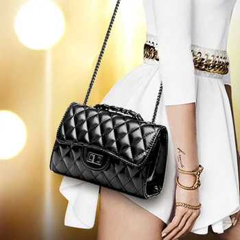 

Casual Women Chain Small Evening Bag Ladies Brand Diamond Lattice Handbag Brand Girls Shoulder Crossbody Bag Women Messenger Bag