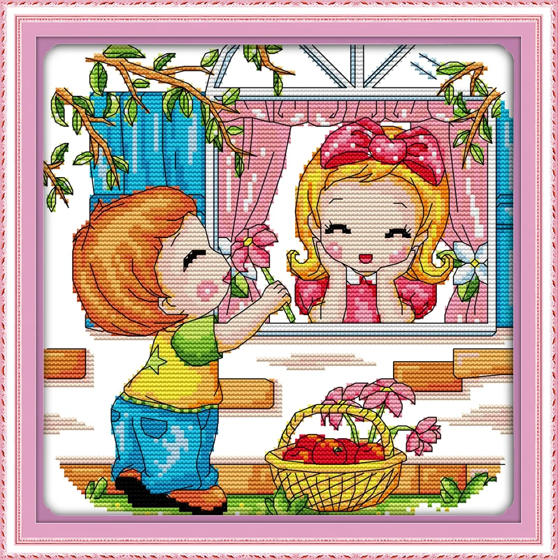 A romantic beginning, counted printed on fabric DMC 14CT 11CT Cross Stitch kits,embroidery