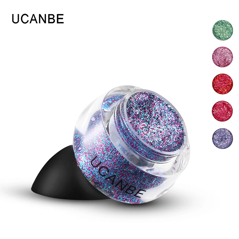 UCANBE 5 Colors Glitter Eyeshadow Diamond Metallic Single Eye Shadow Palette Brightening Creamy Powder Sparkling Festival Makeup UCANBE 5 Colors Glitter Eyeshadow Diamond Metallic Single Eye Shadow Palette Brightening Creamy Powder Sparkling Festival Makeup