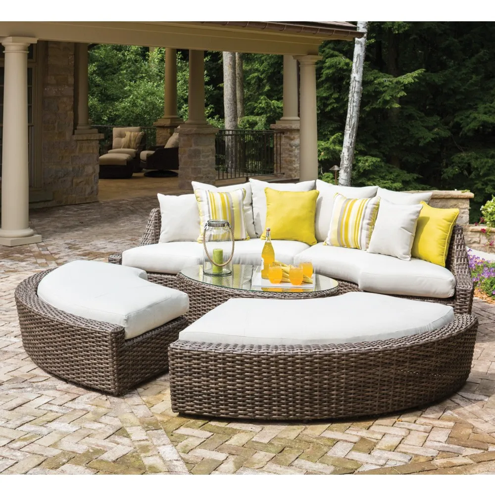 Sigma promotio современный классический европейский стиль круглая форма плетеный диван
