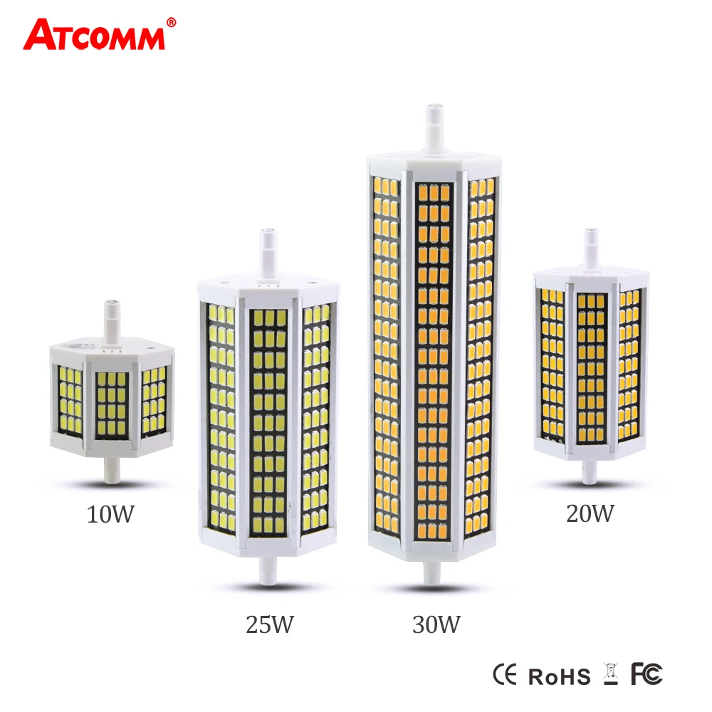 Светодиодный прожектор Ampoule R7S 78 118 135 189 мм без мерцания 220 В 10 Вт 20 25 30 светодиодный