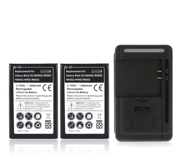 2x3500 mah запасная батарея для Samsung Galaxy Note 3 III N9000 N9005 N900A N900 N9002 + 1 настенное зарядное