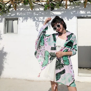 

2020 new stylish plant flower parrot colorful tassel scarf tassel printing original beach towel scarfs for ladies