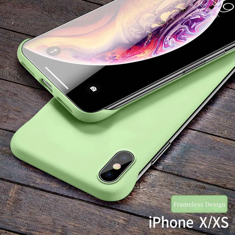 

Moskado Frameless Ultra Thin Phone Case For iPhone 6 6s 7 8 Plus X XR XS Max Hard PC Plastic Matte Candy Color Back Cover Cases