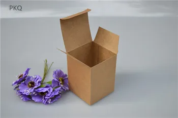 

40pcs New Small Kraft paper box brown cardboard handmade candles box white craft paper gift box Blank packaging cosmetics boxes