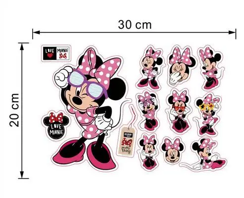 Hot Mickey Mouse Minnie mouse wall sticker children room nursery decoration diy adhesive mural removable vinyl wallpaper XY8126 - Цвет: 20