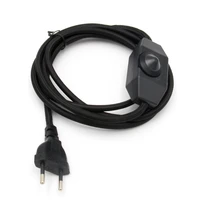AC 220-250V EU Plug Power Cords With Dimmer Switch Flex Fabric Braided Covered Cable Electrical Power Cable 2