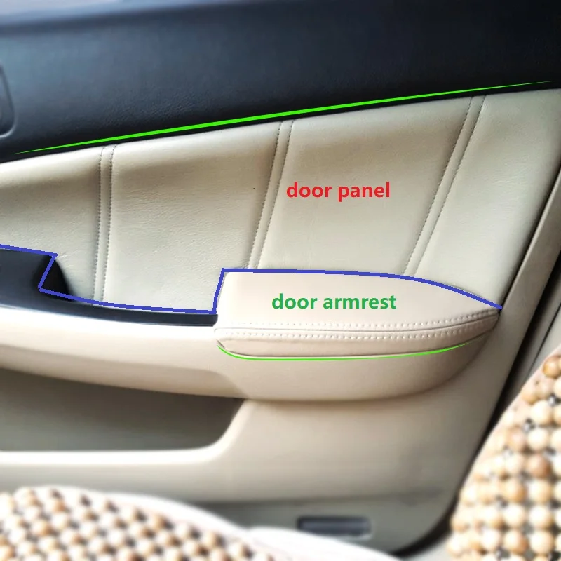4x Interior Door Armrest Panel Leather Cover For Honda Accord 7th Gen 2003-2007