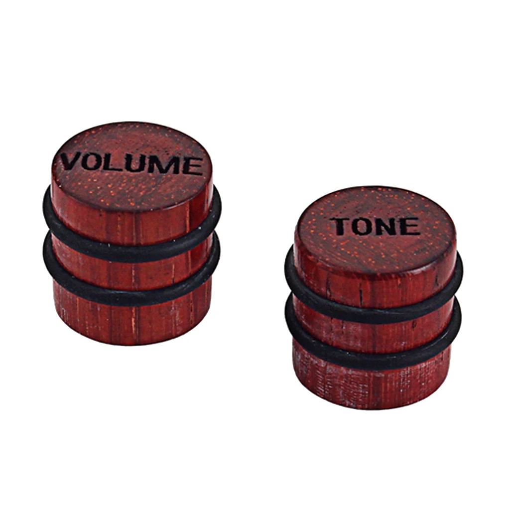 2Pcs Wood Hand Polished Guitar Knob Control Knobs Volume Tone For Electric Guitar Bass Guitar Replacement Parts Accessories