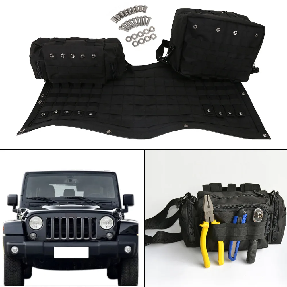 PVC/oxford Achterklep Cover Multi-Zakken Opbergtas Bagage & Tool Kit & Cargo Zadeltas Voor Jeep Wrangler JK 2007-2017// PVC/oxford Achterklep Cover Multi-Zakken Opbergtas Bagage & Tool Kit & Cargo Zadeltas Voor Jeep Wrangler JK 2007-2017//