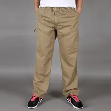 Большие размеры XL-6 XL(123 см талия), весна и лето, тонкие большие размеры из хлопка для отдыха, свободные мужские брюки